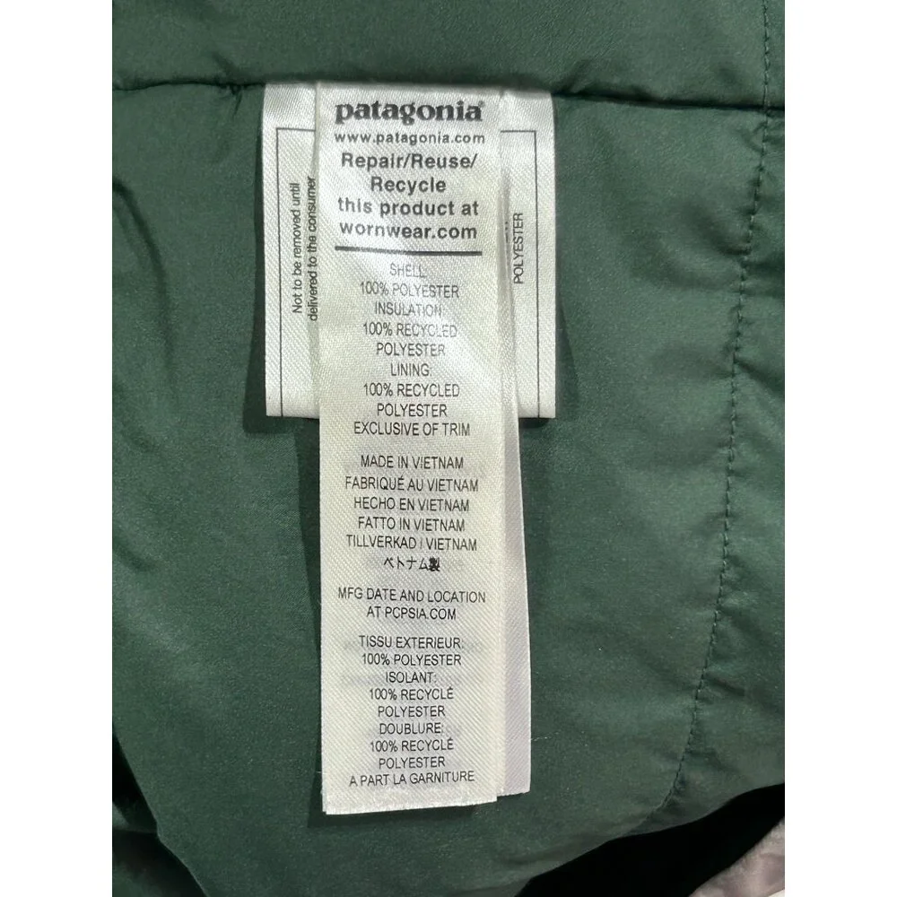 Patagonia Womens Hemlock Green Insulated Powder Town Jacket Snowboard Sz M 3049 - Picture 8 of 14